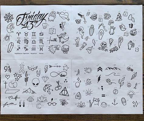 Friday The Th Tattoo Flash Sheets