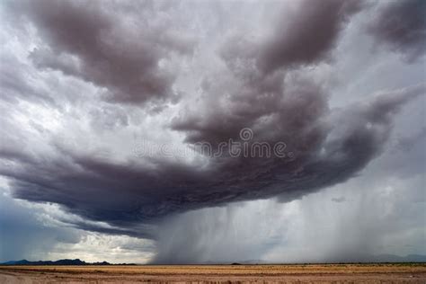 Storm Clouds With Heavy Rain Falling Stock Image Image Of Cloudy