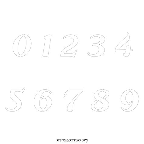 Free Printable Numbers Stencils Design Style 9 Elegant Stencil