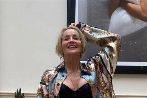 Sharon Stone Shows Off Ageless Figure As She Strips To Skintight
