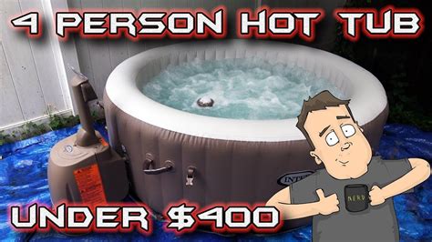 Portable 4 Person Hot Tub Under 400 Full Setup Review And More Youtube Inflatable Hot Tubs