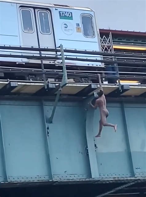 Shocking Scene At Bronx Station As Naked Man Falls