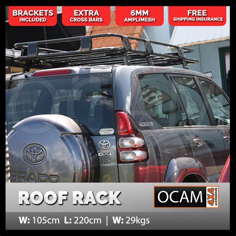 For Toyota Prado 120 Series Alloy Cage Roof Rack Full Length Basket