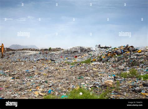 Open Landfill Area Covered With Plastic Bottles Which Ultimately Going