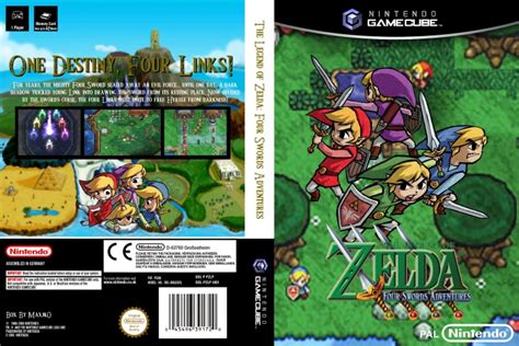 The Legend Of Zelda Four Swords Adventures Gamecube Box Art Cover By Maxjk0