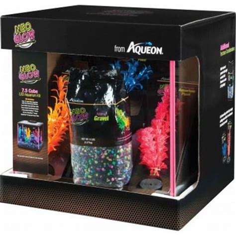 Aqueon Products Glass 277169 Aqueon Neoglow Aquarium Kit Cube Pink