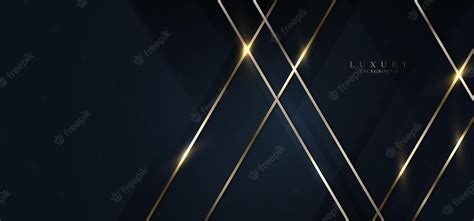 Premium Vector Elegant Abstract 3d Golden Lines Lighting With Dark