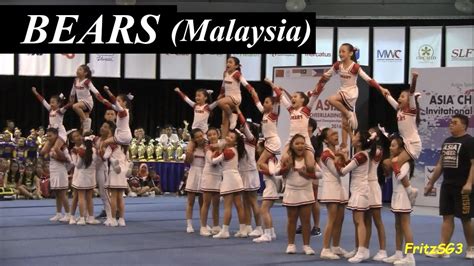 bears malaysia 2016 asia cheerleading invitational championships youtube