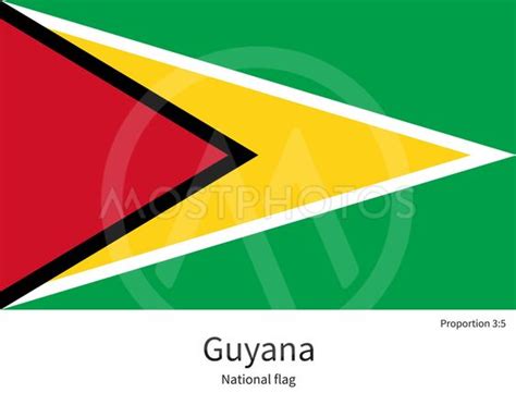 National Flag Of Guyana Wit Av User Mostphotos