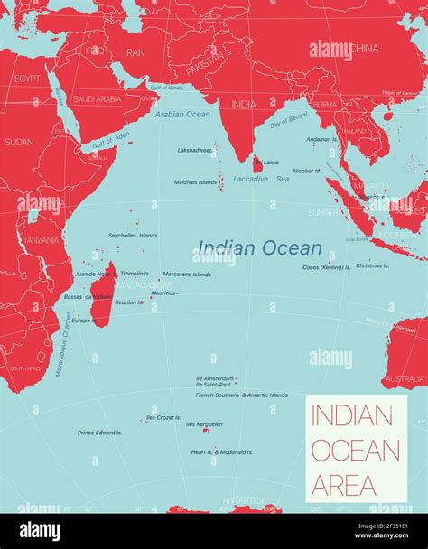 Indian Ocean Islands Map