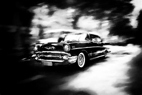 Classic Cars Black And White Behance