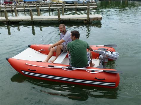 96 Saturn Inflatable Catamaran Motor Boat Dinghy Tender Sport Raft Ebay