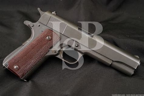 Wwii Us Ithaca Model 1911a1 1911 A1 45 Acp Semi Automatic Pistol 1945