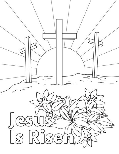 He Is Risen Coloring Lesson Kids Coloring Page Coloring Lesson