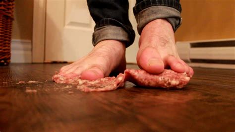 male giant feet sausage crush stomp youtube