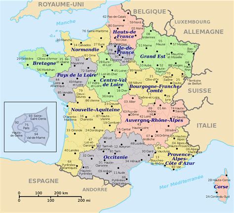 Retrouvez l'ensemble des communes de la région ile de france avec leurs chiffres clés, leur code postal, le nombre d'habitants, le taux de chômage. File:Départements+régions (France)-2016.svg — Wikimedia ...