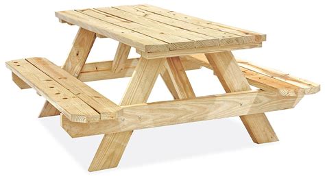 Wood Picnic Tables Wooden Picnic Tables In Stock Uline