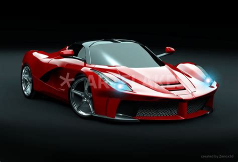 La Ferrari Supercar Restyled Digital Art Art Prints And