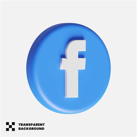 Icono De Redes Sociales De Facebook En 3d Render Archivo Psd Premium