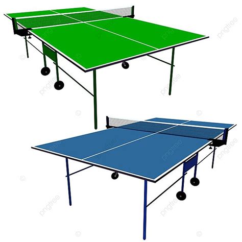 Illustration Of A Vector Ping Pong Table Tennis In Blue And Green Tones