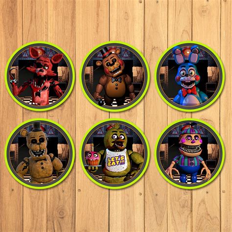 Five Nights At Freddys Cupcake Toppers Fnaf Birthday Party 5 Nights
