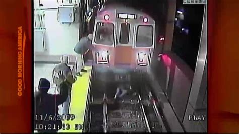 Woman Falls Onto Train Tracks Survives Youtube