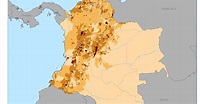 Colombia Population Density Map | Map Distance