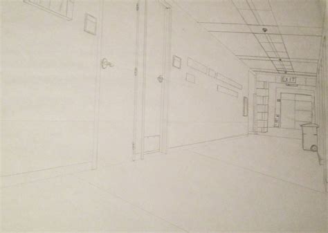 Hallway Perspective Sketch By Youkai Hanyou On Deviantart