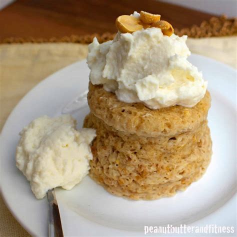 peanut butter protein mug cake with vanilla cream frosting peanut butter and fitness