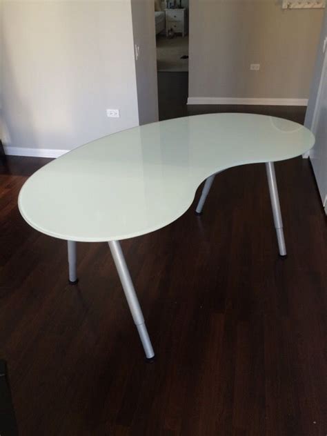 Post your items for free. Ikea galant white glass desk (rounded) (Furniture) in ...
