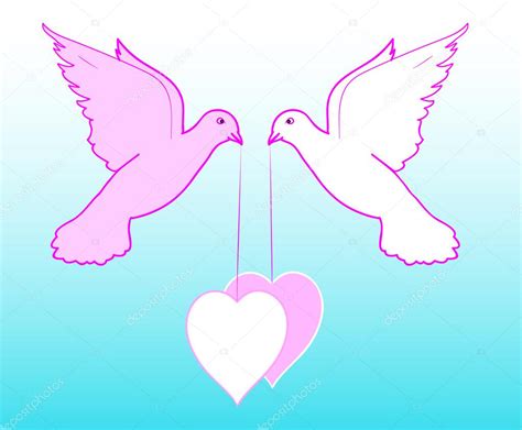 Doves With Hearts — Stock Vector © Predragilievsi 96522792