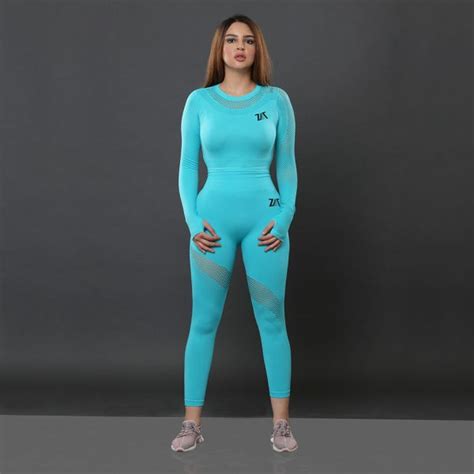 Seamless Mesh Stretch Blue Zat Outfit Be Your Self