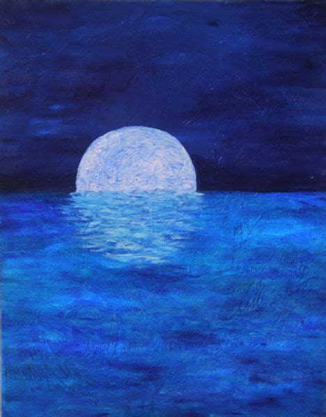 Blue Moon Acrylic On Canvas 90 X 70 Cm Painted By Cholena Drew Hughes