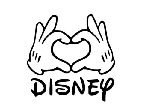 Mickey Mouse Hands Form Heart Decal Disney Mickey Decal
