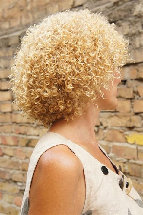 Very Tight Perm With Nicely Shaped Style Short Permed Hair Tight Curly Hair Short Hair Styles