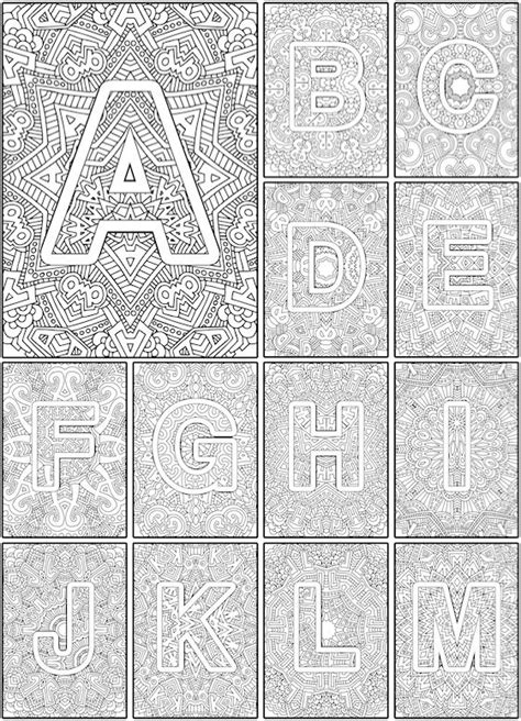 Alphabet Coloring Pages For Grown Ups Color The Alphabet Adult