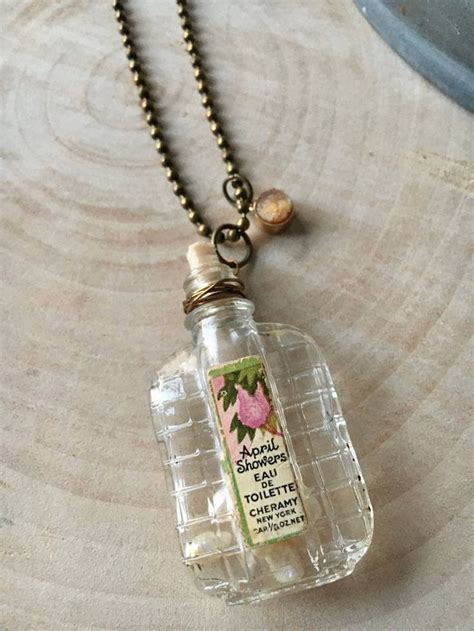 Perfume Bottle Necklace Statement Necklace Vintage Etsy Bottle