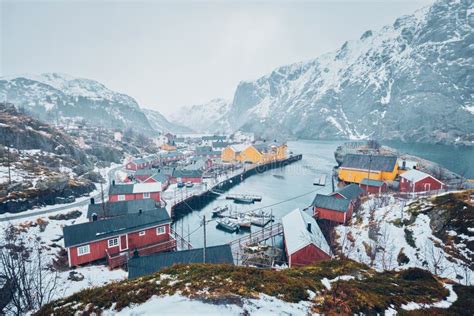 Nusfjord Fishing Village In Norway Stock Image Image Of House Rorbu