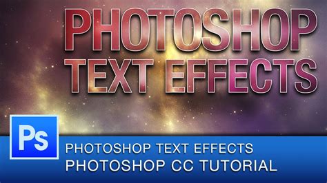 Photoshop Text Effects Tutorial Photoshop Cc Youtube
