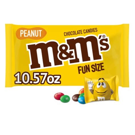 Mandms Peanut Milk Chocolate Fun Size Candy Bag 1057oz Pay Less