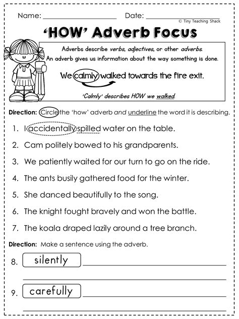 4th Grade Adverbs Worksheet Printable Worksheets And Activities For