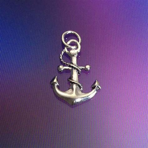 925 Solid Sterling Silver Anchor Pendant Ship Anchor Small Etsy