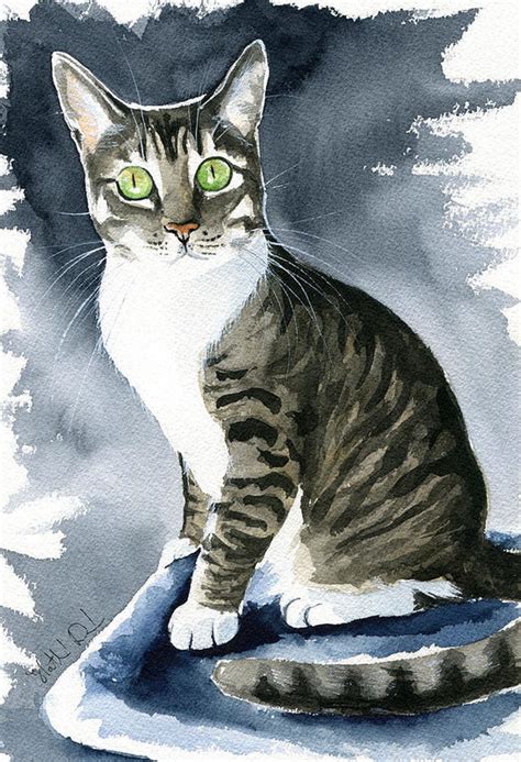 Gracie Mae Cat Painting Art Print By Dora Hathazi Mendes All Prints