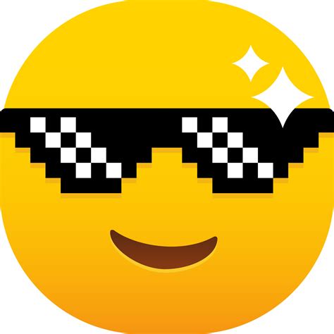 Freddo Viso Con Pixel Bicchieri Emoji 20522258 Png