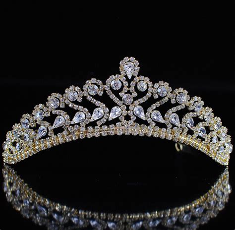 Ornate Flower Tiaras Austrian Rhinestones Floral Crowns Clear Crystal