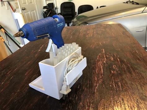 Glue Gun Caddy Stand W Cord Wrap By Meestered Download Free Stl Model