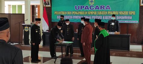 Bupati Bondowoso Lantik Pejabat Tinggi Pratama