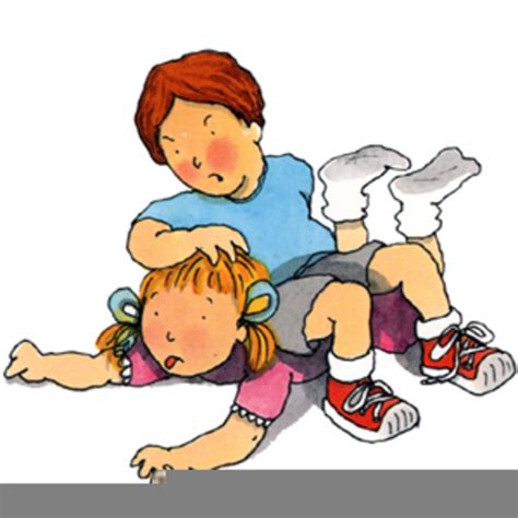 Brother And Sister Fighting Clipart