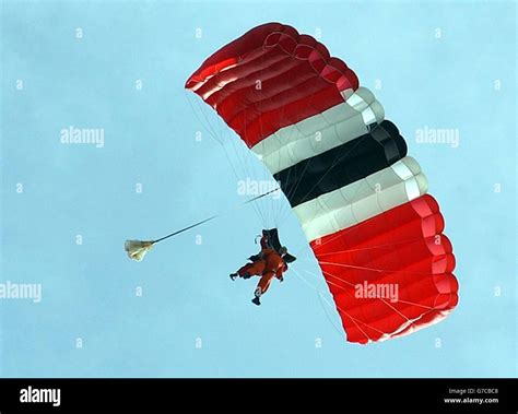 A Veteran Does A Tandem Parachute Drop On Ginkel Heath Hi Res Stock