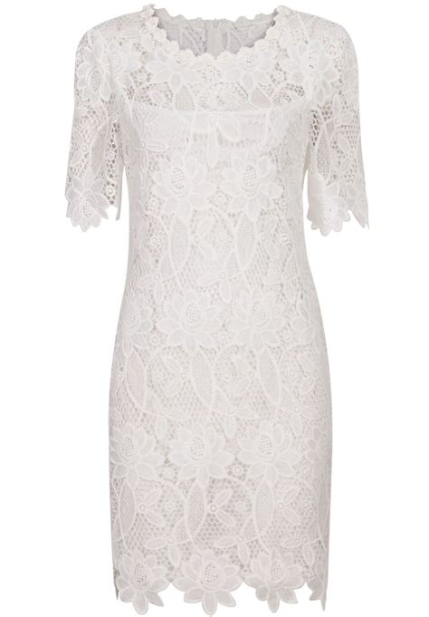 White Short Sleeve Lace Bodycon Dress Shein Dresses Bodycon Dress